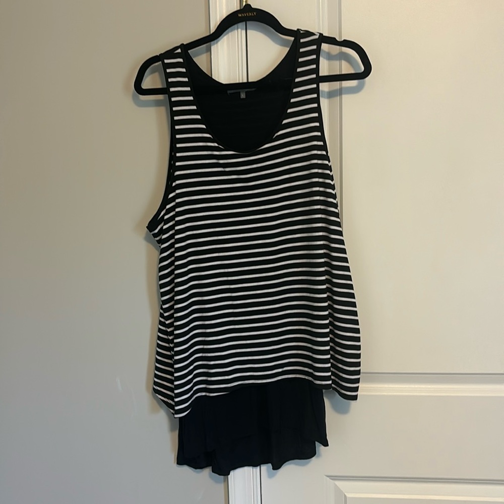Women’s large Retro-Ology tank with criss-cross back.